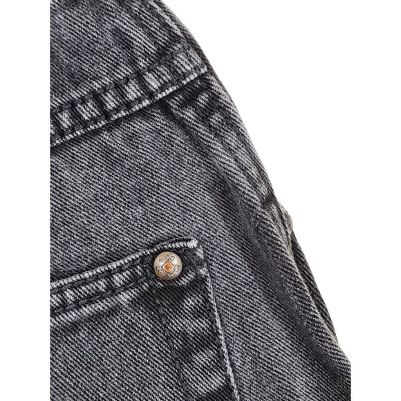 Vtg Girbaud Black Jeans Mens 40 Wide Baggy Tapered Leg (39x31) Embroidered Logo - Picture 8 of 14